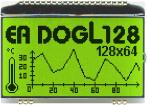 Graphic display EA DOGL128L-6, 128 x 64 pixels, 64 x 36 mm
