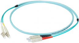FO patch cable, LC duplex to SC duplex, 1 m, OM3, multimode 50/125 µm