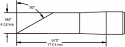 Soldering tip, Blade shape, (W) 4 mm, SFV-DRH640AR