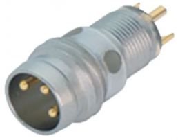 Panel plug, M8, 3 pole, solder connection, Snap-in/Screw locking, straight, 86 6919 0002 30703