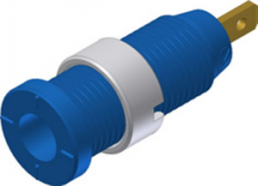2 mm socket, flat plug connection, mounting Ø 8 mm, CAT III, blue, MSEB 2610 F 2,8 AU BL