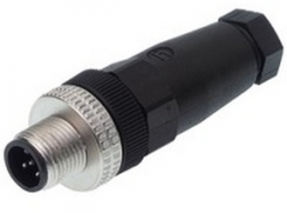 Plug, M12, 5 pole, screw connection, Coupling screw, straight, 933163600