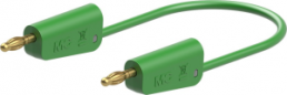 Measuring lead with (4 mm lamella plug, straight) to (4 mm lamella plug, straight), 1 m, green, PVC, 2.5 mm²