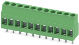 PCB terminal, 11 pole, pitch 5 mm, AWG 24-12, 24 A, screw connection, green, 1709830