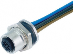 Sensor actuator cable, M12-flange socket, straight to open end, 5 pole, 0.2 m, 4 A, 09 3442 87 05