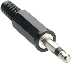 3.5 mm jack plug, 2 pole (mono), solder connection, plastic, KLS 2