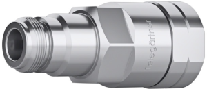 N socket 50 Ω, RFF 1/2''-50, FSJA-50B, HFSC 12D, clamp/clamp, straight, 100024070