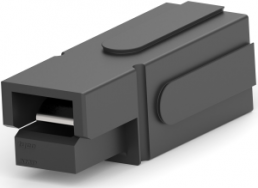 Plug/Socket connector, 2 pole, straight, black, 1604398-2