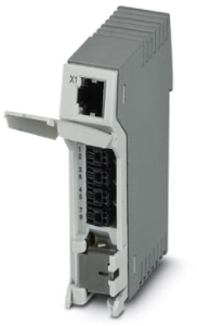 Patch panel, RJ45 socket, (W x H x D) 23.8 x 101.3 x 86 mm, gray, 2703023