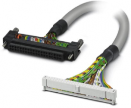 Connecting line, 1 m, Fujitsu plug connector, 40 pole straight to IDC/FLK socket header, 50 pole angled, 2903469