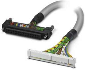 Connecting line, 2 m, Fujitsu plug connector, 40 pole straight to IDC/FLK socket header, 50 pole angled, 2903470