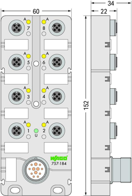 757-184 WAGO Sensor-Actuator Distribution Boxes Image 2