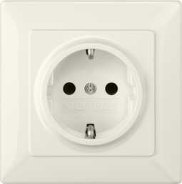 German schuko-style socket, white, 16 A/250 V, Germany, IP20, 5UB1582