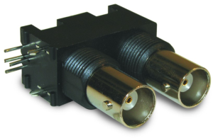 BNC socket 50 Ω, solder connection, angled, 112705