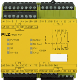 Monitoring relays, safety switching device, 3 Form A (N/O) + 1 Form B (N/C), 8 A, 24 V (DC), 778010
