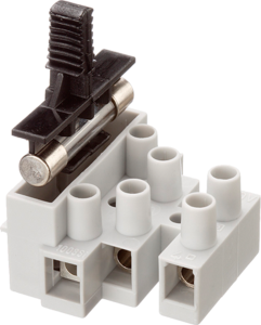 Connection terminal, 1 pole, 4.0 mm², clamping points: 1, gray/black, screw connection, 16 A