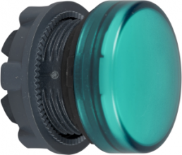 Signal light, waistband round, green, front ring black, mounting Ø 22 mm, ZB5AV03