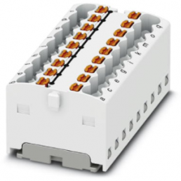 Distribution block, push-in connection, 0.14-2.5 mm², 2 pole, 17.5 A, 6 kV, white, 3002892