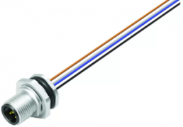 Sensor actuator cable, M12-flange plug, straight to open end, 5 pole, 0.2 m, 4 A, 76 2631 1111 00005-0200