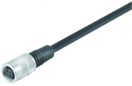 Sensor actuator cable, M9-cable socket, straight to open end, 3 pole, 5 m, PUR, black, 4 A, 79 1452 215 03
