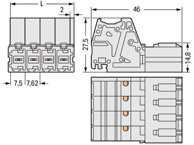 831-3208/000-9034 WAGO PCB Connection Systems Image 2