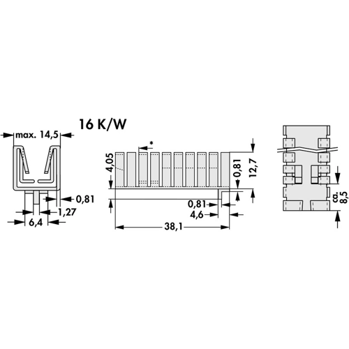 FK 240 SA 220 H Fischer Elektronik Heat Sinks Image 2