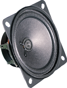 Broadband speaker, 4 Ω, 85 dB, 100 Hz to 20 kHz, black