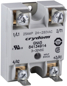 Solid state relay, 280 VAC, zero voltage switching, 3-32 VDC, 25 A, PCB mounting, 84134917