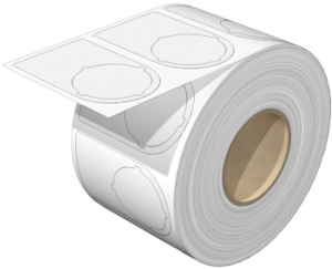 Polyester Device marker, (L x W) 56 x 36 mm, white, Roll with 1000 pcs