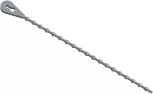 Beaded cable tie, releasable, nylon, (L x W) 127 x 1.5 mm, bundle-Ø 31.8 mm, natural