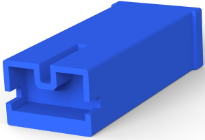 Insulating grommet for 6.35 mm, 1 pole, nylon, UL 94V-0, blue, 1318954-6