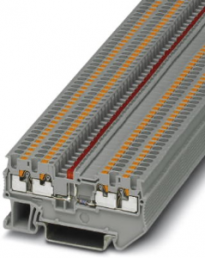 Through terminal block, push-in connection, 0.14-4.0 mm², 4 pole, 10 mA, 8 kV, gray, 3210280