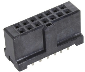 Female connector, 14 pole, pitch 2.54 mm, solder pin, straight, tin-plated, 09195147824741