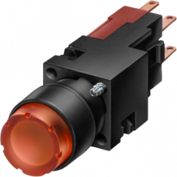 Pushbutton, red, unlit , mounting Ø 16 mm, IP65, 3SB2203-0LC01