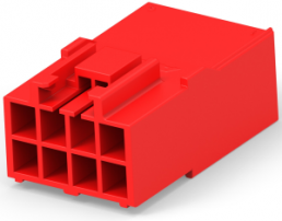 Socket housing, 8 pole, pitch 3.96 mm, straight, red, 176286-2