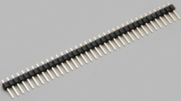 Pin header, 8 pole, pitch 2.54 mm, straight, black, 10120505