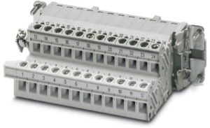 Socket contact insert, 24B, 24 pole, equipped, screw connection, with PE contact, 1648102