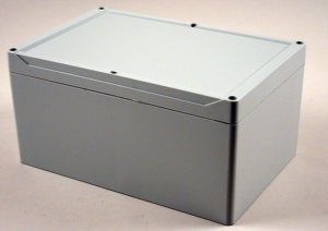 Polycarbonate enclosure, (L x W x H) 239 x 160 x 119 mm, light gray (RAL 7035), IP68, 1555VB2GY
