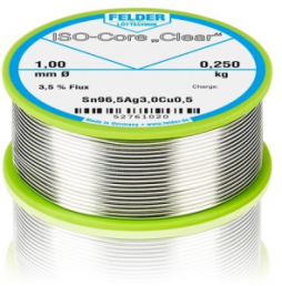 Solder wire, lead-free, SAC (Sn96.5Ag3.0Cu0.5), Ø 1 mm, 250 g