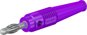 4 mm plug, solder connection, 2.5 mm², purple, 64.9199-26