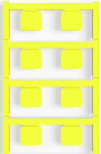 Polyamide Device marker, (L x W) 17 x 15 mm, yellow, 80 pcs
