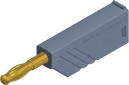 4 mm plug, screw connection, 0.5-1.5 mm², CAT O, gray, LAS N WS AU GR