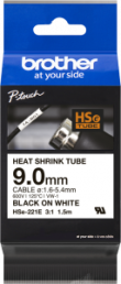 Shrink sleeve cassette, 3:1, (L x W) 1.5 m x 9 mm, inscribable, black/white, HSE-221E