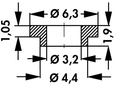 10006838 Fischer Elektronik Insulating Bush Image 2