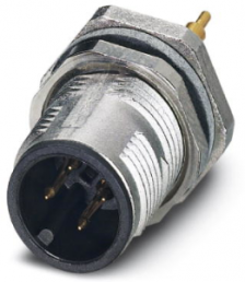 Plug, M12, 4 pole, solder pins, SPEEDCON locking, straight, 1552955