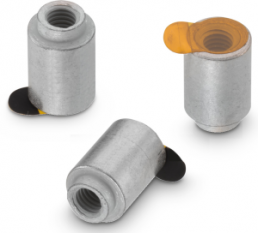 SMD spacer sleeve, internal thread, M4, 10.4 mm, steel
