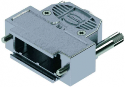 D-Sub connector housing, size: 2 (DA), straight 180°, cable Ø 3.3 to 8.5 mm, thermoplastic, shielded, silver, 09670150493160