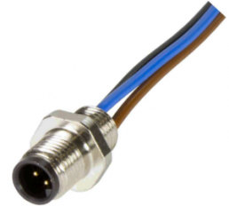 Sensor actuator cable, M5-flange plug, straight to open end, 3 pole, 0.2 m, 1 A, 21470000000