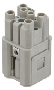 Contact insert, 3A, 8 pole, unequipped, crimp connection, with PE contact, 09120123106