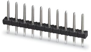 Pin header, 11 pole, pitch 3.5 mm, straight, black, 1945180